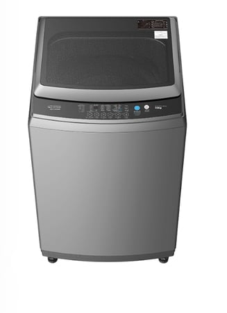 GSTL15V8SM جنرال سوبريم غسالة اوتوماتيك تعبئه علوية 15 كيلو، 8 برنامج , فضي غامق, GSTL15V8SMGSTL15V8SM  General Supreme Top Load Automatic Washing Machine, 15 kg, 8 Programs, Dark Silver, GSTL15V8SM