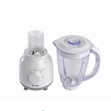 GSBL15WMجنرال سوبريم خلاط كهربائي سعة 1.5 لتر مع مطحنة، 450 واط، ابيضGSBL15WM General Supreme Electric Blender, 1.5 Liter with Grinder, 450 Watt, White