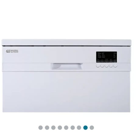 GSDW1225WGجنرال سوبريم غسالة صحون,5 برامج, 12 مكان, 2 رف, خاصية نصف تحميل, تجفيف إضافي, ابيضGSDW1225WG  General Supreme dishwasher, 5 programmes, 12 places, 2 racks, half load function, extra drying, white..