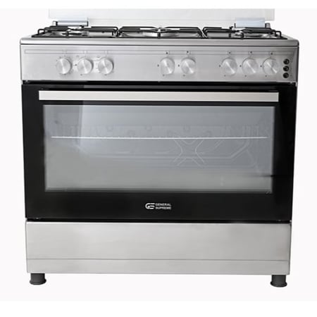 GS9060FGSجنرال سوبريم , فرن غاز, 90*60 سم, 5 شعلات, امان كامل, شواية, ستيل, تركيGS9060FGS General Superb, Gas oven, 90 * 60 cm, 5 burners, full safety, Grill, Steel, Turkish