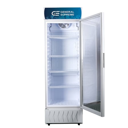 GS365Xجنرال سوبريم ثلاجة عرض باب واحد زجاجي (345 لتر)، أبيض,GS365XGS365X  General Supreme Single Glass Door Display Refrigerator (345 L), White, GS365X