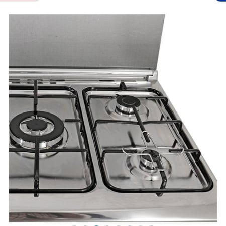 GS8650FSجنرال سوبريم , موقد طبخ غاز , مقاس 80*60 سم, 5 شعلات غاز , امان كامل ، ستيل ، GS8650FS