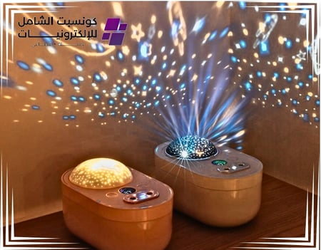 فواحة ومرطب هواء مزدوج مزودة بروجيكتر اضاءة الفضاء