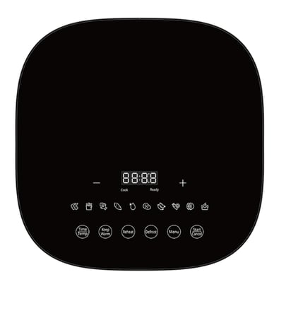 GSAF55WBM جنرال سوبريم قلاية هوائية, سعة 5.5 لتر, تقنية إكس سيكلون, ميزة إعادة التسخين, اذابة التجميد, 1600 واط. أسود, GSAF55WBMGSAF55WBM  General Supreme Air Fryer, 5.5L Capacity, X-Cyclone Technology, Reheat Function, Defrost, 1600W. Black, GSAF55WBM