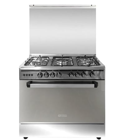 GS8650FSجنرال سوبريم , موقد طبخ غاز , مقاس 80*60 سم, 5 شعلات غاز , امان كامل ، ستيل ، GS8650FS