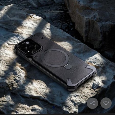 دارك جراب جلد لهاتف الايفون 14 مقاوم للصدمات لون أسود