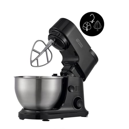 GSKM651000Mجنرال سوبريم عجانة سعة 4 لتر، 6 سرعات، 600 واط، اسودGSKM651000M  General Supreme Stand Mixer, capacity 4 liters, 6 speeds, 600 watts, black
