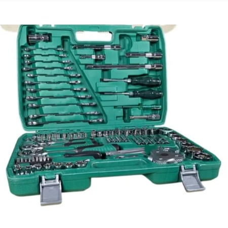 المعدات والأدوات اليديهمجموعة ادوات ومفكات لاصلاح السيارات والمنزل مكونة من 121 قطعة من دينكس DX3318