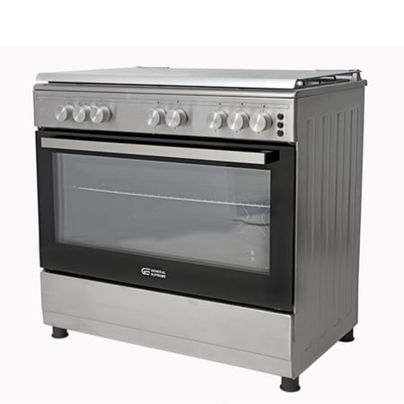 GS9060FGSجنرال سوبريم , فرن غاز, 90*60 سم, 5 شعلات, امان كامل, شواية, ستيل, تركيGS9060FGS General Superb, Gas oven, 90 * 60 cm, 5 burners, full safety, Grill, Steel, Turkish