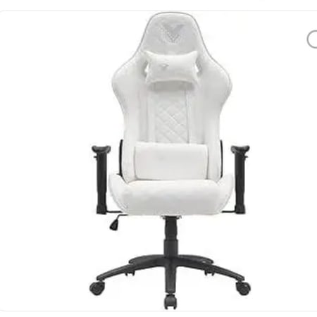 تجميعة بي سي قيمنق كاملة - صندوق ATX ميد تاور من إيجييرا مع كرت RTX 5060، معالج i7، 16 جيجابايت RAM، وذاكرة 1 تيرابايت - لون أبيض، مع كرسي وطاولة قيمنق، شاشة، وكيبورد