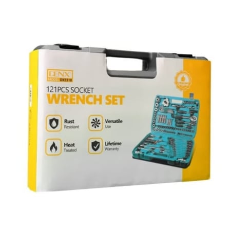 المعدات والأدوات اليديهمجموعة ادوات ومفكات لاصلاح السيارات والمنزل مكونة من 121 قطعة من دينكس DX3318