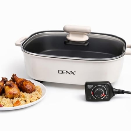 قدر DENX DX3905 الكهربائي 6 لتر 1600W متعدد الوظائف لطبخ ذكي و سريعDENX DX3905 Electric Cooker 6 Liter 1600W Multifunction for smart and fast cooking