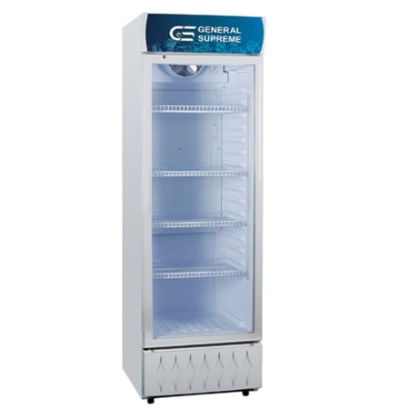 GS365Xجنرال سوبريم ثلاجة عرض باب واحد زجاجي (345 لتر)، أبيض,GS365XGS365X  General Supreme Single Glass Door Display Refrigerator (345 L), White, GS365X