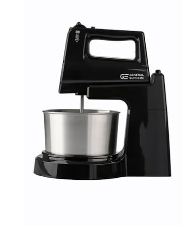 GSBM25BM جنرال سوبريم خفاقة يدوية مع وعاء سعة 2.5 لتر، 400 واط، اسودGSBM25BM  General Supreme Hand Mixer with 2.5L Bowl, 400W, Black