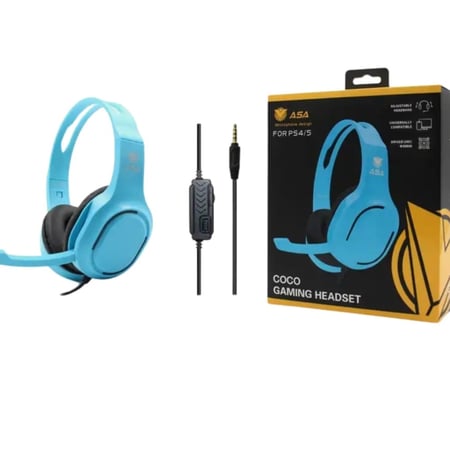 سماعة ألعاب ASA Coco باللون الأزرقASA Coco Gaming Headset Blue..