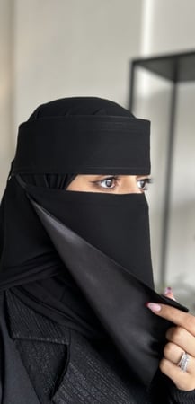 عرض نقاب حرير + طرحه بندانه