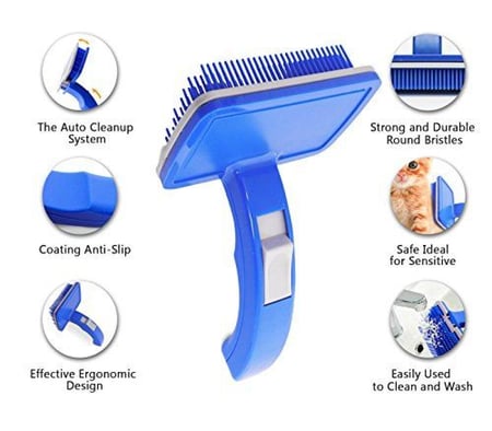 فرشاة الحيوانات الأليفة للعناية بأليفك سهلة التنظيف (الوان عشوائية)