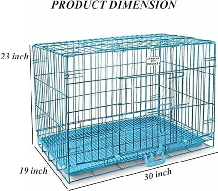 قفص للقطط والكلاب عالي التحمل مع صينية قابلة للإزالة