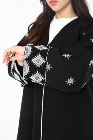 تقسيط عبايات كتان مطرزة رخيصة سعودية متجر موقع عبايات ديتيلز AM