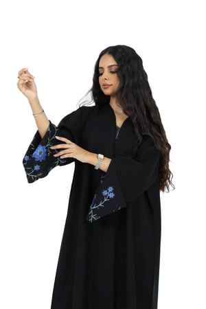 عبايه مشجرة زرقاء