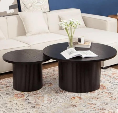 طقم طاولات خشب سنديان