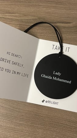 تعليقة مرآة السيارة  حسب الطلب