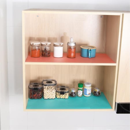 مفرش ثلاجة مانع للانزلاق من مادة ايفا لمنع الرطوبة والعفن في الثلاجات والخزائن او كمفارش طعام من 6 قطعة