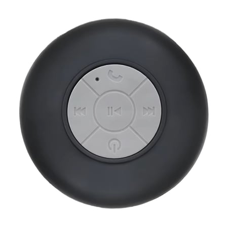 مكبر صوت بلوتوث مقاوم للماء مع أضواء LED ملونة، كوب شفط قوي وحامل هاتف، مكبر صوت صغير محمول للاستخدام الخارجي/العرض