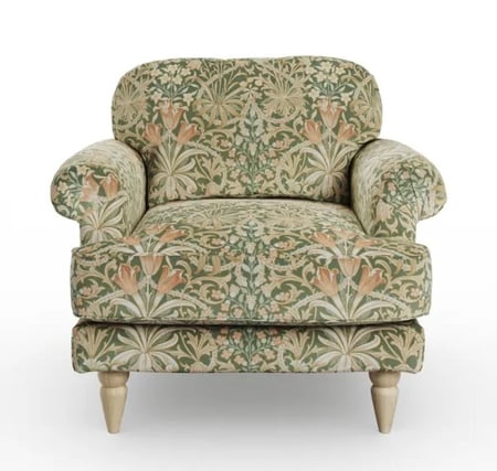 Jolene Woodland Velvet Snuggle Chair