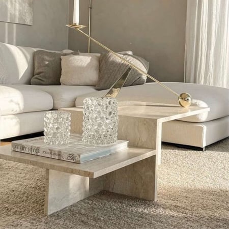 طاولة رخام ترافنتينو