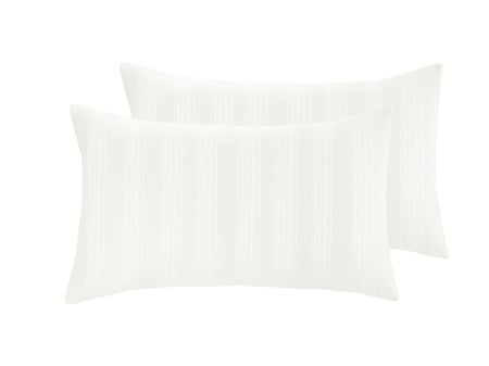 أكياس مخدات نوم مخططة لمفرش CROWN-K02 فندقي نفرين أوف وايت