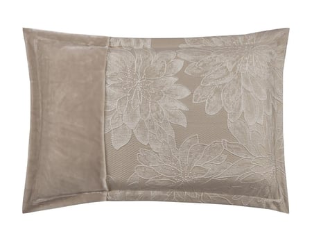 مفرش RONDA شتوي فاخر جاكار بطانية مفرد ونص - 140×200 سم - 5 قطع - بيج سلڤر