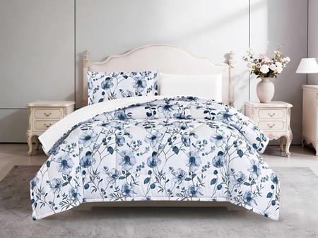 مفرش SENDA صيفي مشجر مفرد ونص - 140×200 سم - 4 قطع - T48