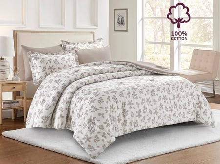 مفرش AMIRA قطن مشجر مودرن مزدوج - 200×200 سم - 6 قطع - K14