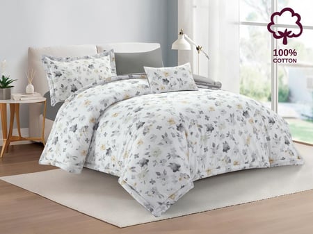 مفرش DONA مشجر مودرن قطن مفرد ونص - 140×200 سم - 6 قطع - T10