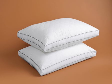 بكج مخدتين أصالة الفندقية مايكروفايبر - 1600 جرام - 50×75 سم