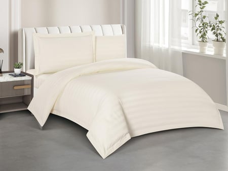 مفرش HOTEL فندقي قطن مفرد ونص - 5 قطع - سكري