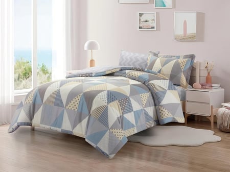 مفرش MARIO مودرن قطن مفرد ونص - 140×200 سم - 4 قطع - T06