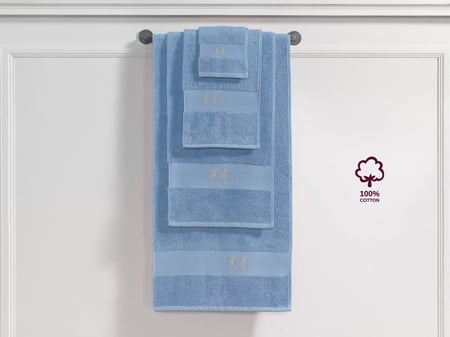 مناشف بامبو مقاومة للبكتيريا بلون سماوي خفيفة وناعمة للاستحمام اليوم