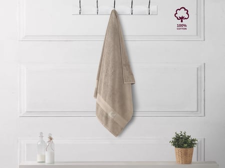 منشفة حمام وسط قطن بامبو