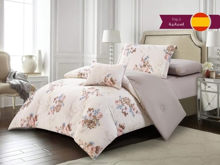 مفرش JOSE قطن مشجر مودرن مفرد ونص - 140×200 سم - 6 قطع - T-G