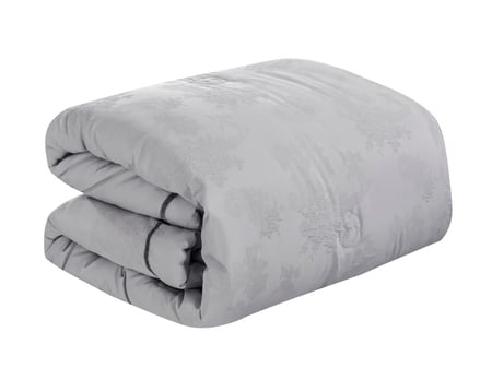 مفرش CARLA فاخر جاكار مفرد ونص - 140×200 سم - 6 قطع - رمادي