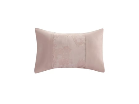 مفرش CARLA فاخر جاكار مزدوج - 200×200 سم - 10 قطع - وردي لحمي