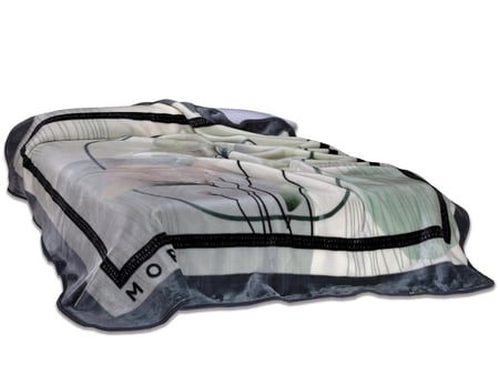 بطانية مورا جولد الإسبانية طابق واحد مزدوج - R19 - رمادي