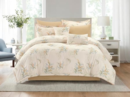 مفرش DONA مشجر مودرن قطن مزدوج - 200×200 سم - 10 قطع - K14