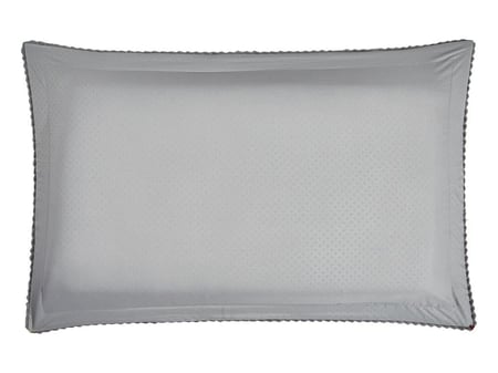 مفرش EMILY صيفي مطرز كابتونيه مفرد ونص - 140×200 سم - 6 قطع - رمادي فاتح