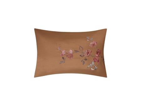 خدادية ديكور مستطيلة لون بني مطرزة