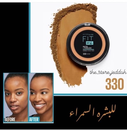 بودرة فيت مي ميبيلين نيو يورك مات اند بورلس الأصلية 330 من MAYBELLINE NEW YORK