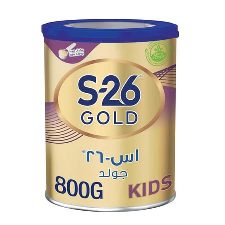 مسحوق حليب اس 26 جولد للاطفال، المرحلة 4، من 3 سنوات فما فوق، علبة بوزن 800 غرام