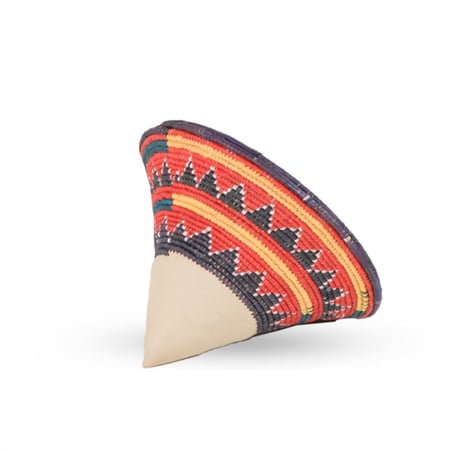 غطاء مدهن مغش و مطرح  - صغير مقاس 20سم